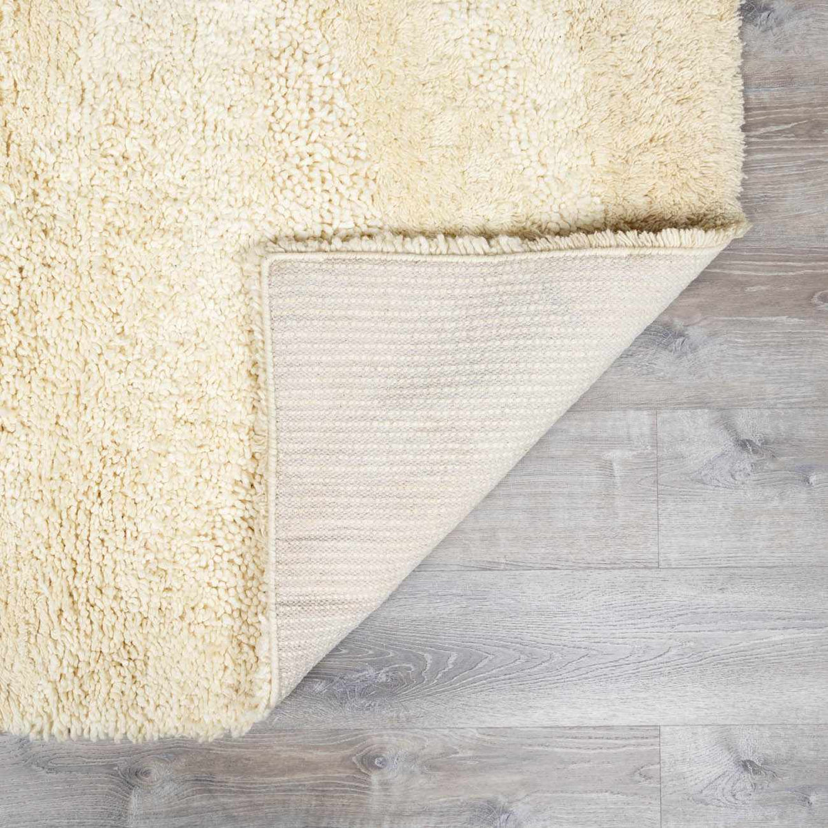 Kettering Solid Cream Wool Shag Rug, photo 5 of 15