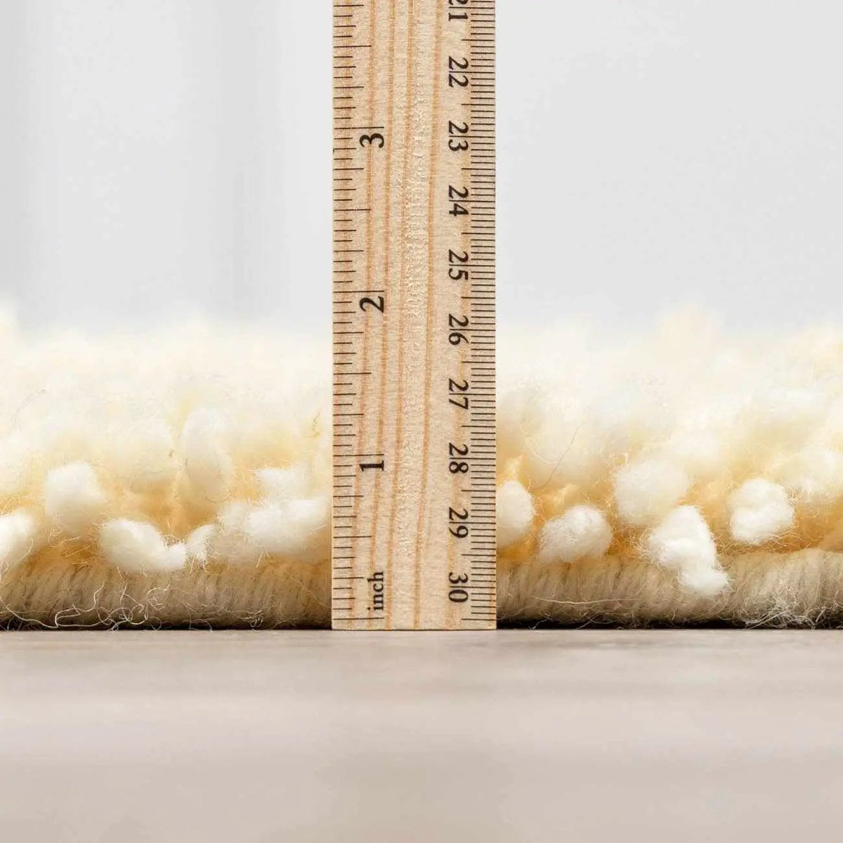 Kettering Solid Cream Wool Shag Rug, photo 9 of 15