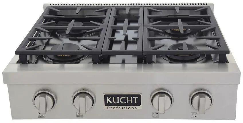 Kucht 30 Inch Gas Sealed Burner Rangetop KFX309T-S by Farmhouse Kitchen and Bath