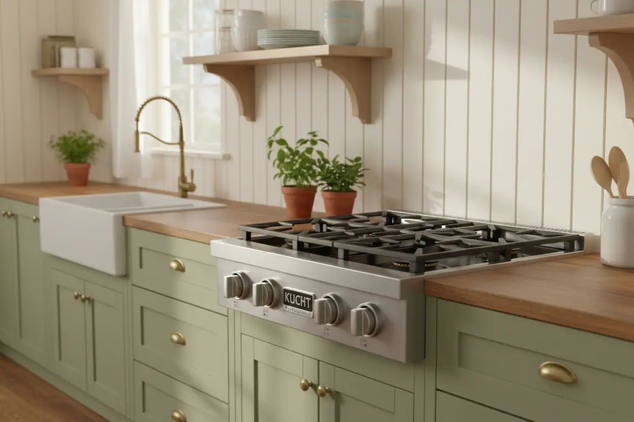 Kucht 30 Inch Gas Sealed Burner Rangetop KFX309T-S by Farmhouse Kitchen and Bath