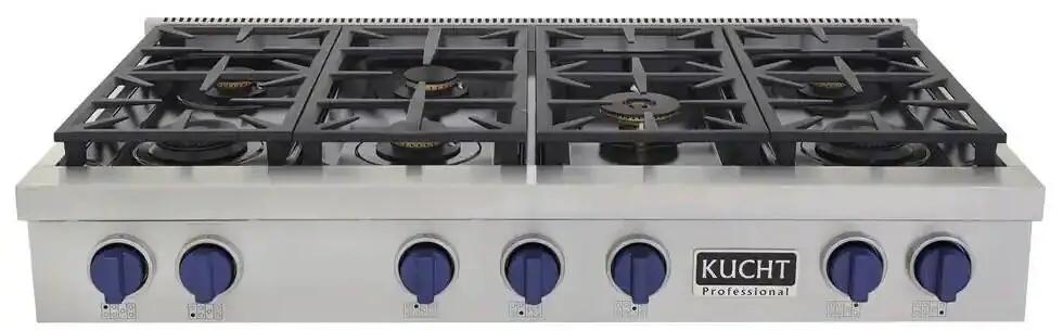 Kucht 48" Stainless Propane Cooktop, KFX489T/LP-B by Farmhouse Kitchen and Bath