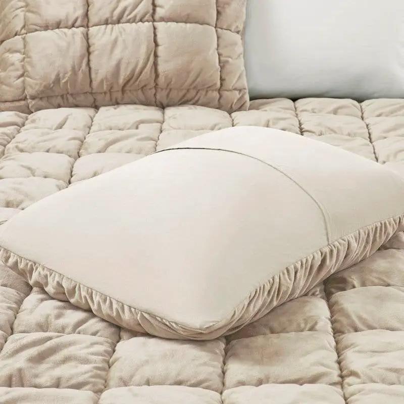 Full/Queen Beige Velvety Soft Down Alternative Comforter Set by HomePacific