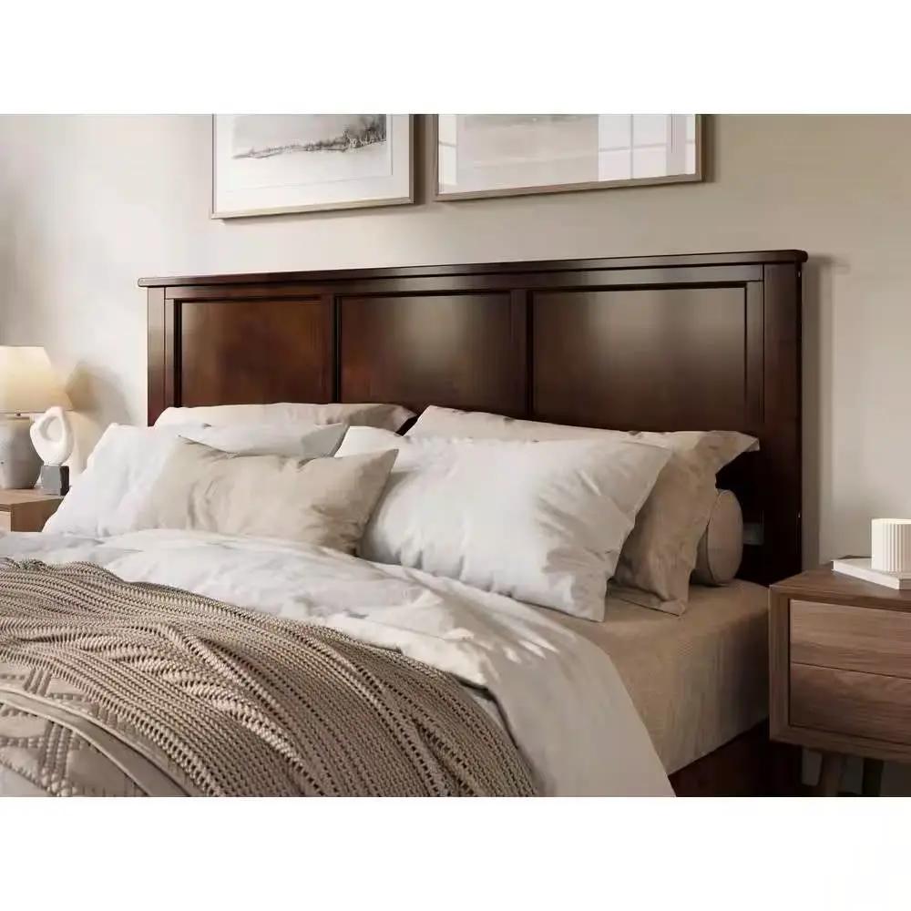 King size Traditional Style Headboard in Walnut Wood Finish by HomePacific