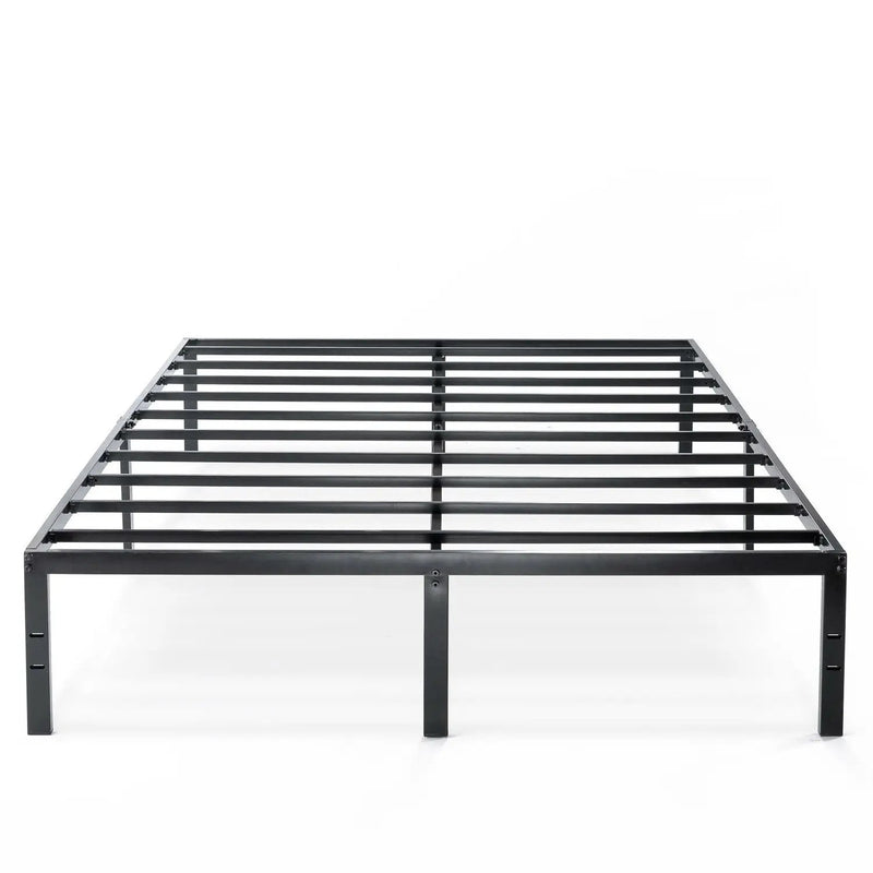 King size Modern Black Metal Heavy Duty Platform Bed Frame by HomePacific