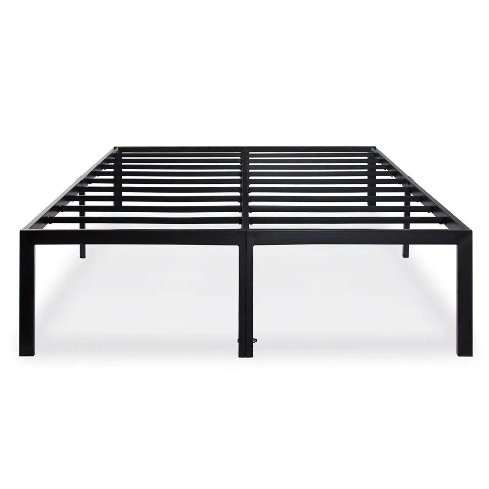 King 18-inch High Rise Heavy Duty Black Metal Platform Bed Frame by HomePacific