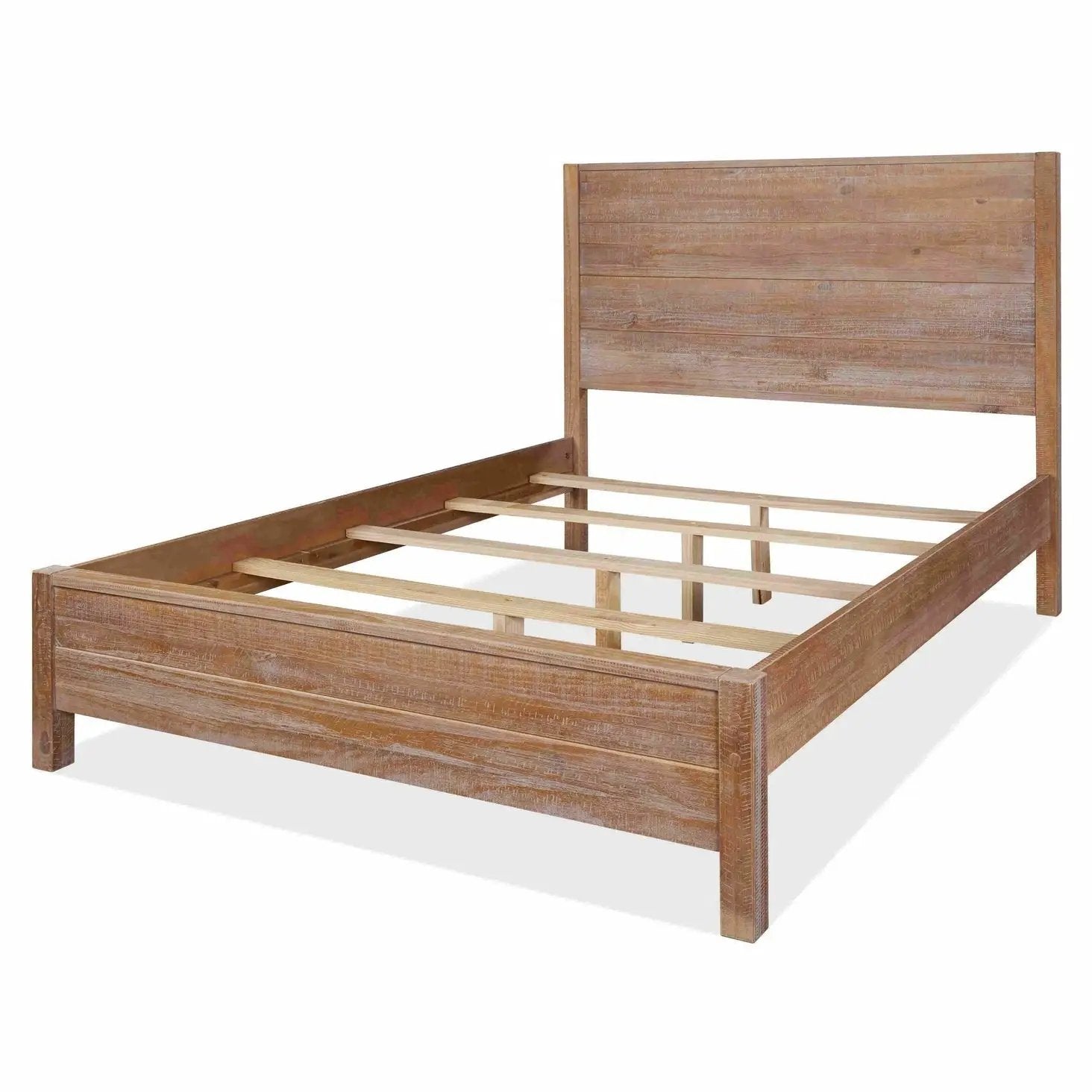 FarmHome Rustic Solid Pine Platform Bed in King Size by HomePacific