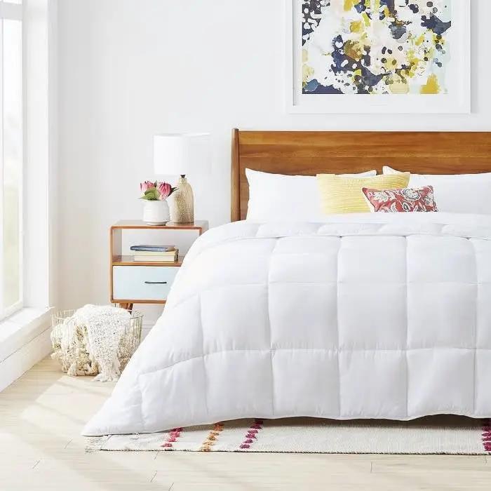 King Size Cozy All Seasons Plush White Polyester Down Alternative Comforter by HomePacific