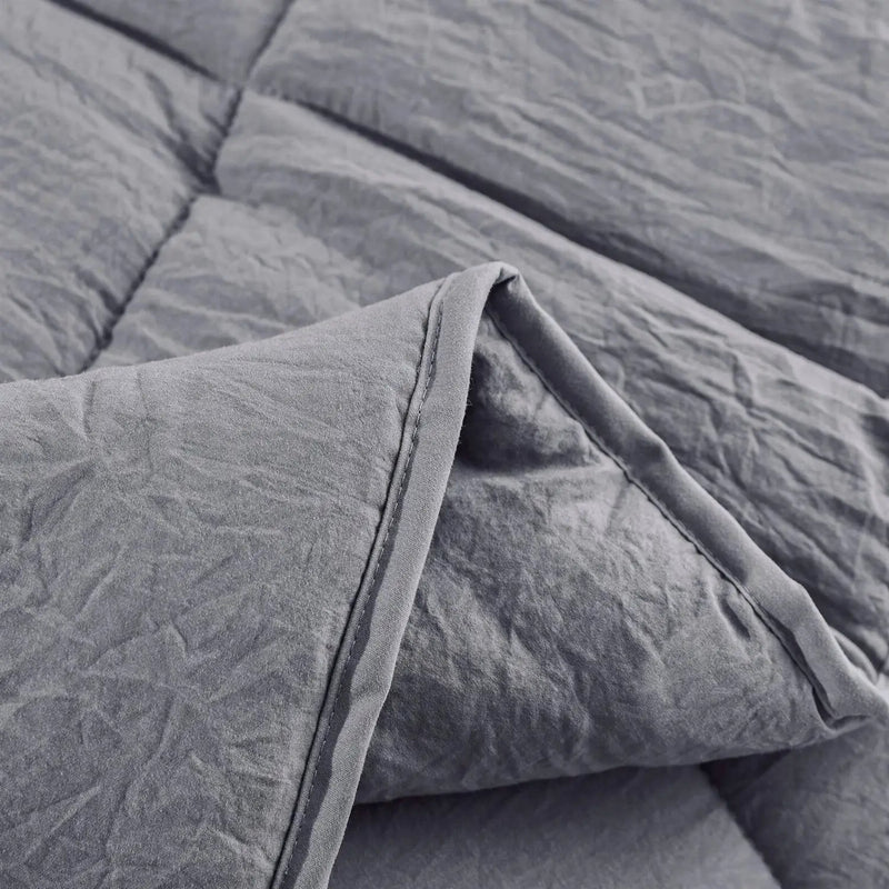 King Size Grey 3 Piece Microfiber Reversible Comforter Set by HomePacific