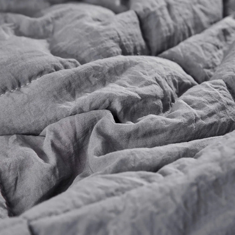 King Size Grey 3 Piece Microfiber Reversible Comforter Set by HomePacific