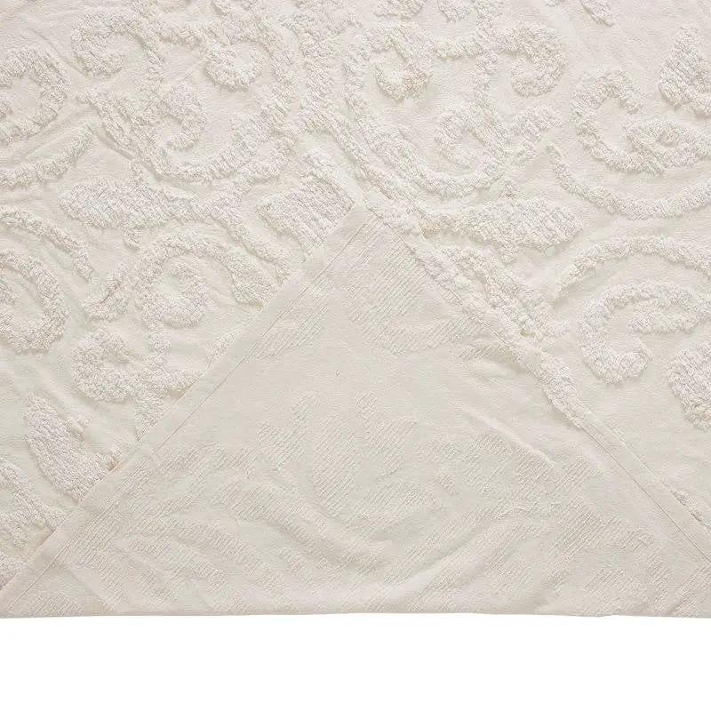King Size 100-Percent Cotton Chenille 3-Piece Coverlet Bedspread Set in Ivory by HomePacific