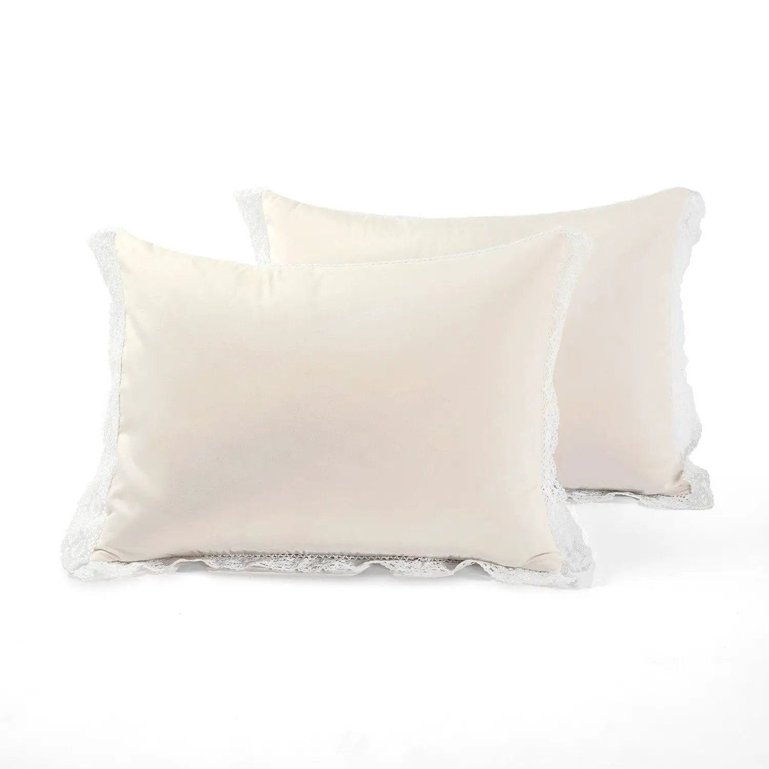 King French Country Ivory 5-Piece Lightweight Comforter Set with Lace Trim by HomePacific