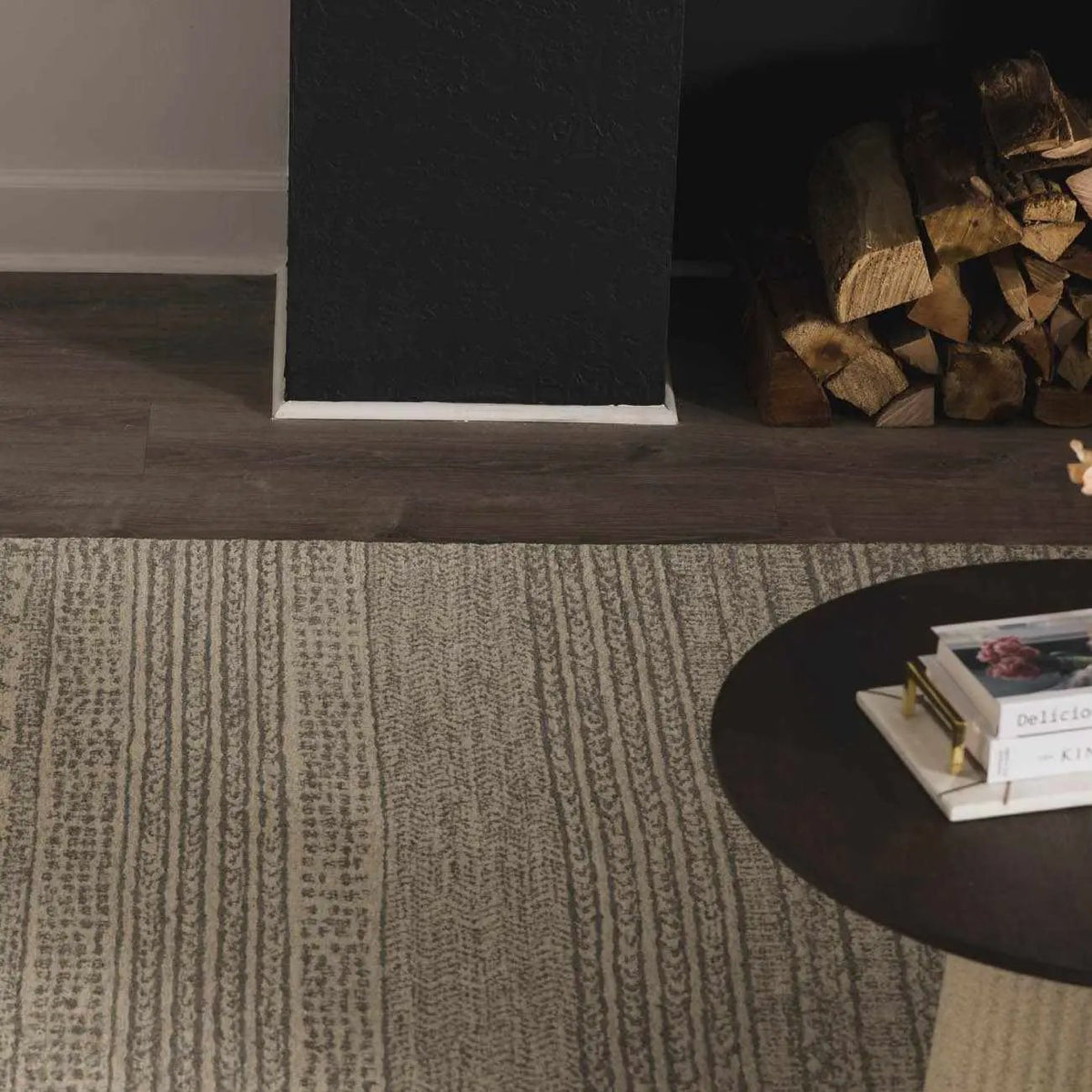 Kinmundy Tufted Maroc Wool Rug, installed in a room 5