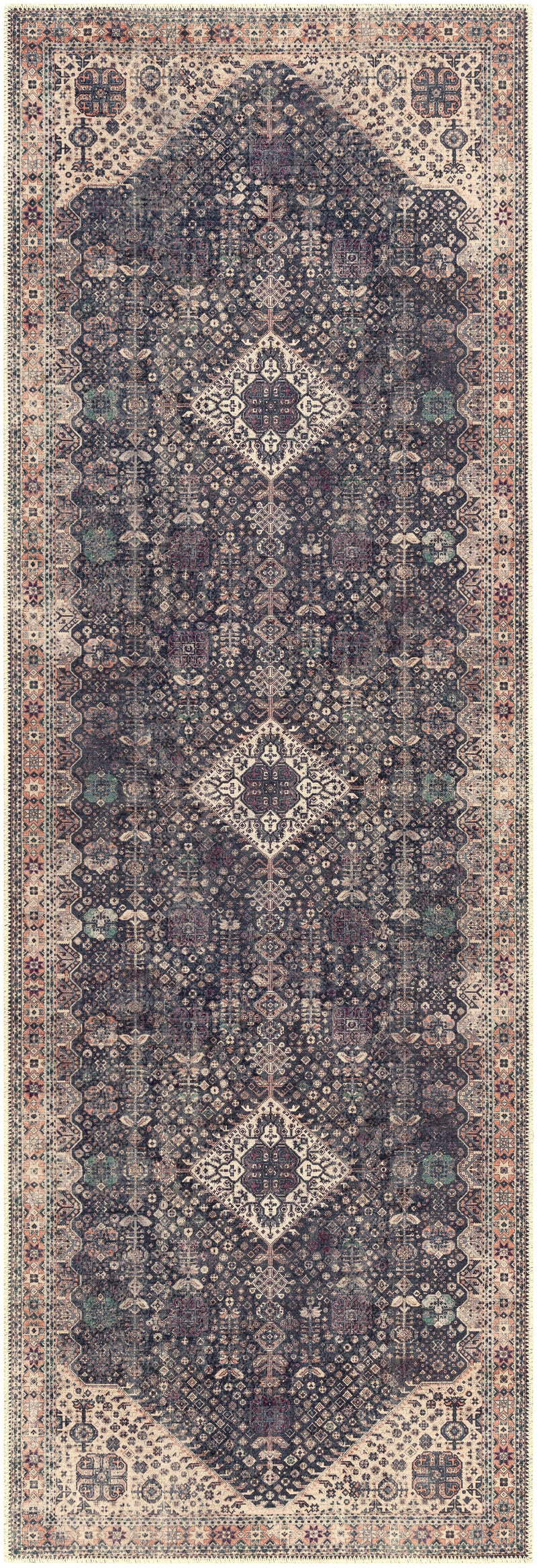 Kittrell Vintage Flat Pile Washable Rug - Clearance by Boutique Rugs