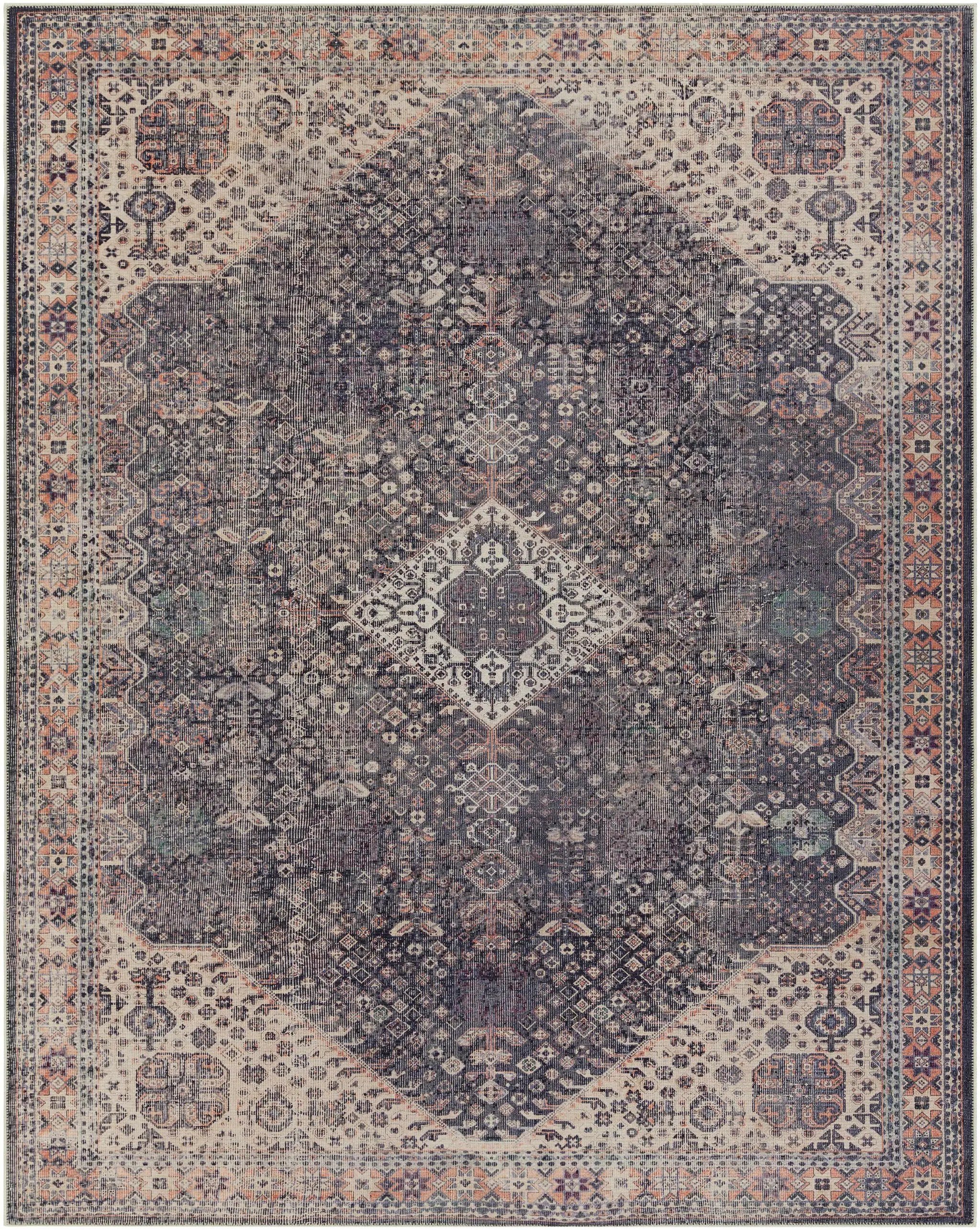 Kittrell Vintage Flat Pile Washable Rug - Clearance by Boutique Rugs