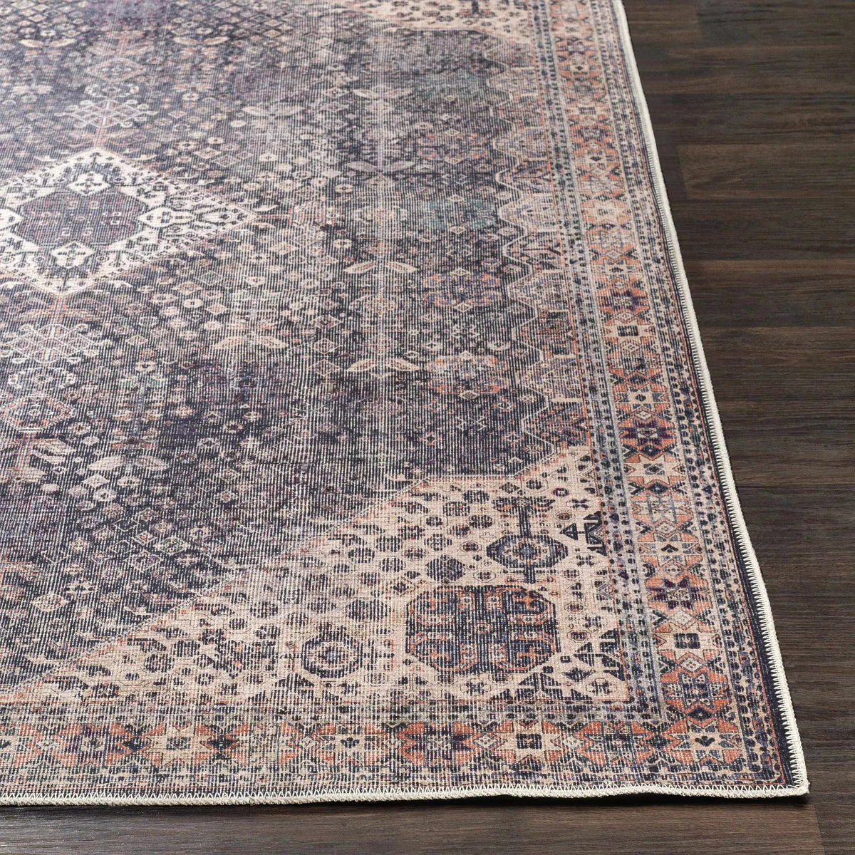 Kittrell Vintage Flat Pile Washable Rug - Clearance, photo 6 of 15
