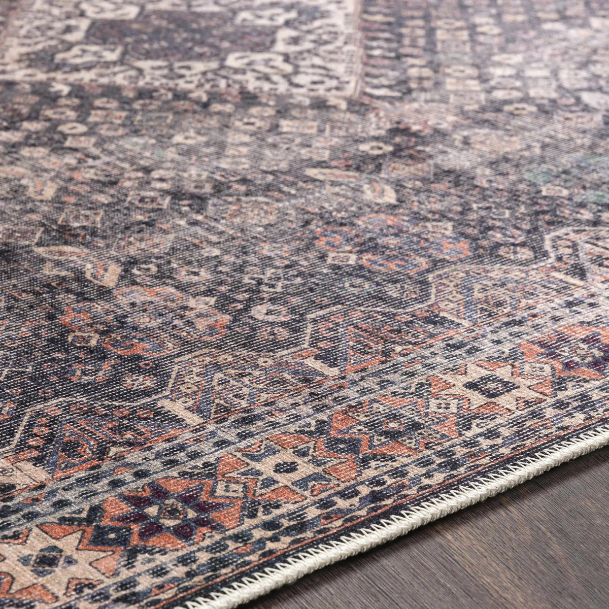 Kittrell Vintage Flat Pile Washable Rug - Clearance, photo 10 of 15