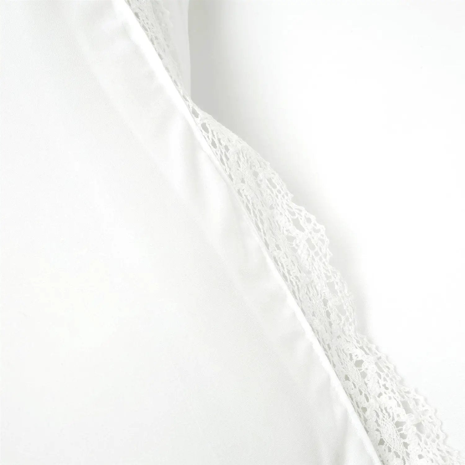 King size White 5-Piece Lightweight Polyester Comforter Set with Lace Trim by HomePacific