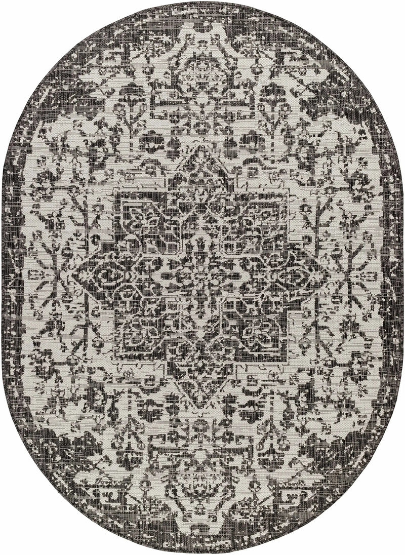 Charcoal Kilmacolm Indoor & Outdoor Area Rug - Clearance by Boutique Rugs