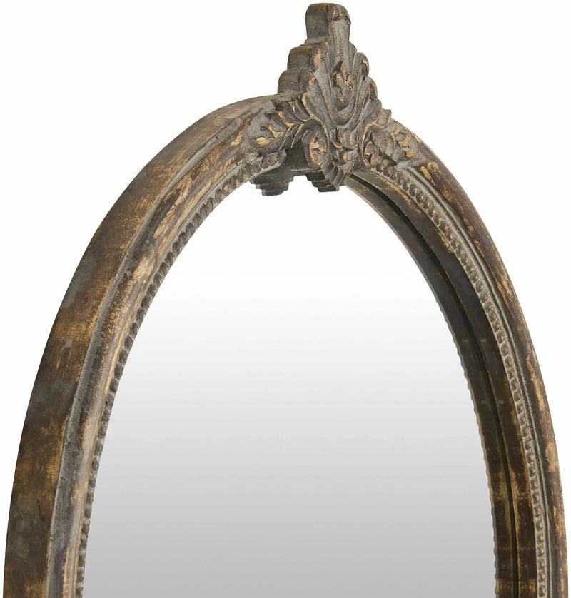 Kandersteg Dark Red Accent Mirror by Boutique Rugs