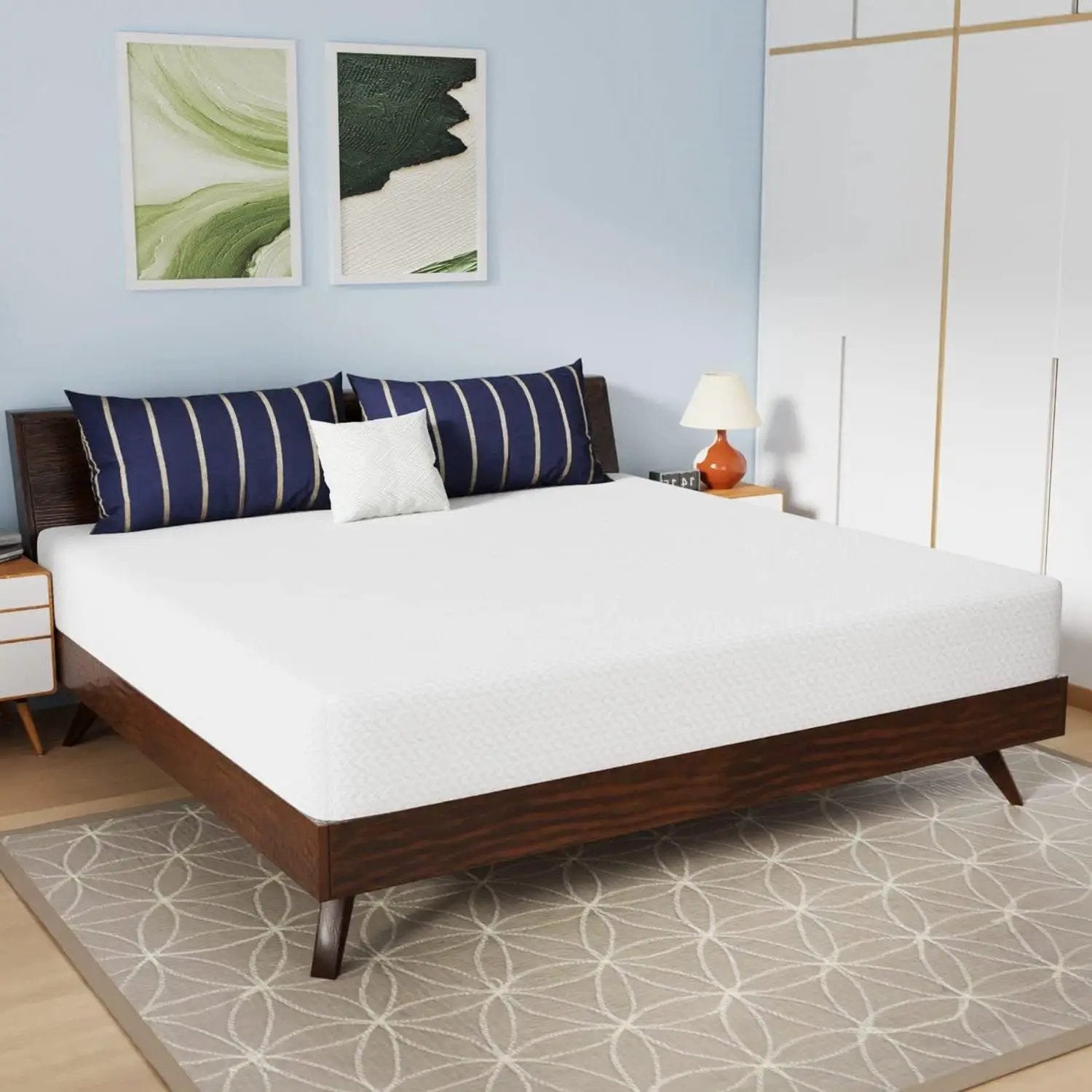 King size 10-inch Charcoal Infused Memory Foam Mattress with Removable Cover by HomePacific