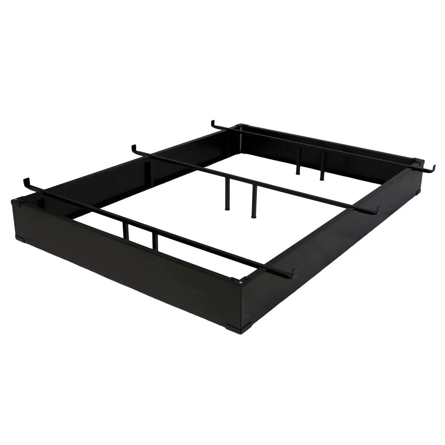 King size Hotel Style Metal Bed Base Bed Frame in Espresso - 7.5-inch High by HomePacific
