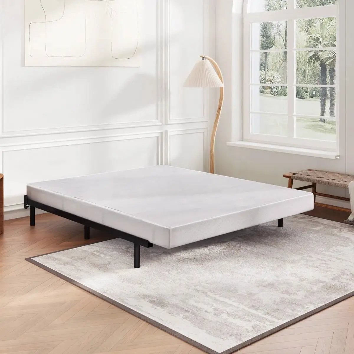 King size 5-inch Low Profile Metal Box Spring Mattress Foundation with Cover by HomePacific