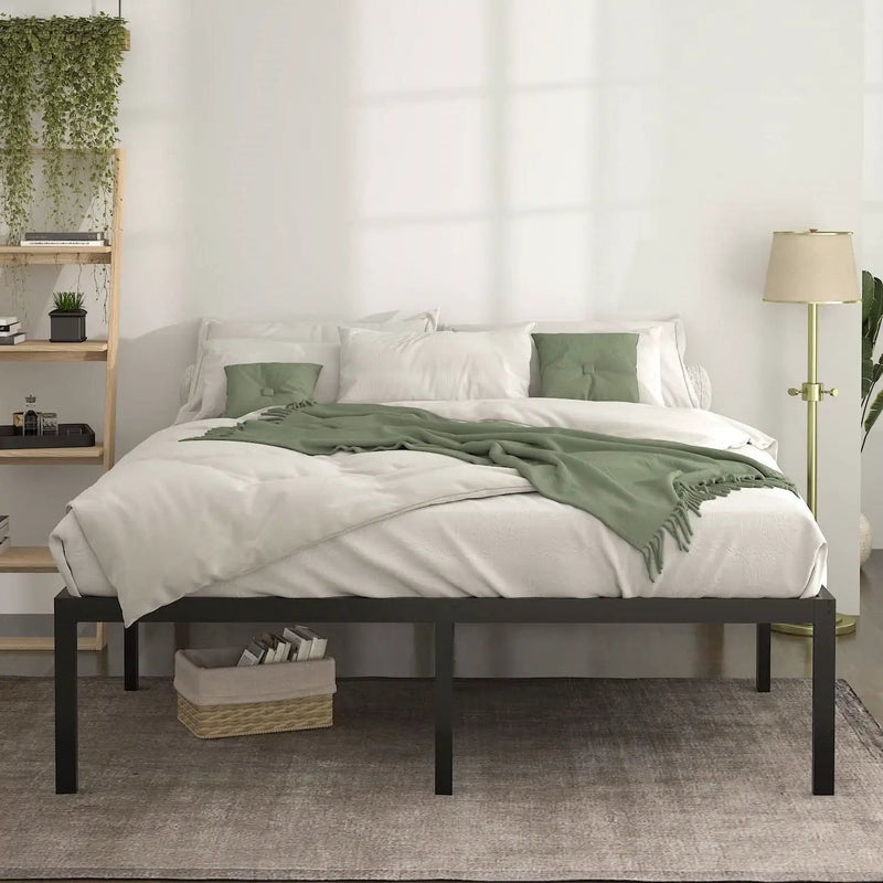 King 18-inch Metal Platform Bed Frame with Under-Bed Storage Space by HomePacific