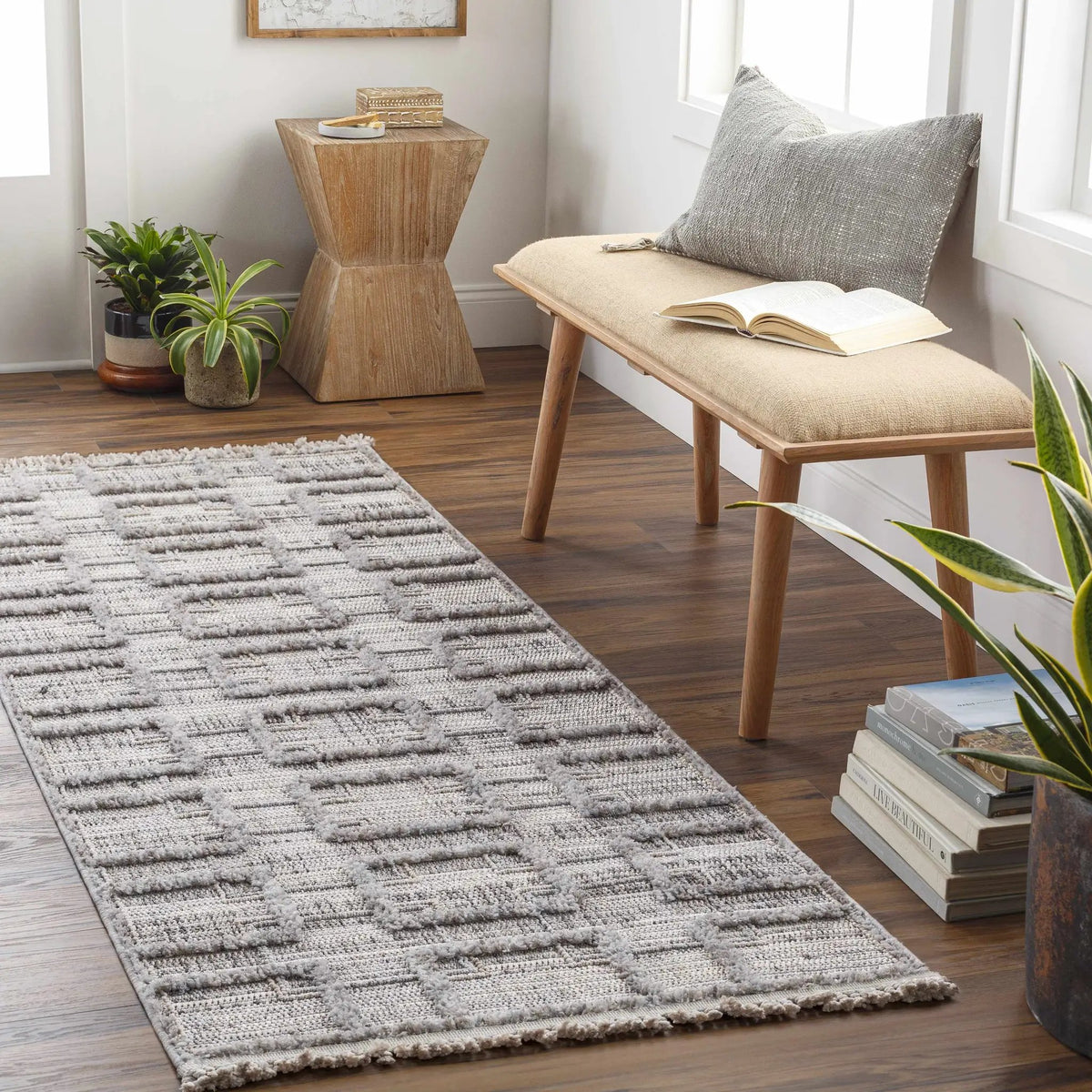 Knocklyon High-Low Rustic Rug, installed in a room 6