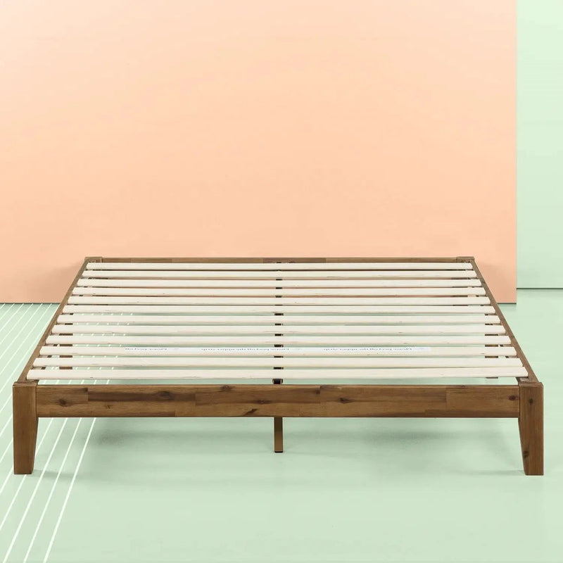King Simple Modern Solid Wood Platform Bed Frame - 700 lb. Weight Capacity by HomePacific