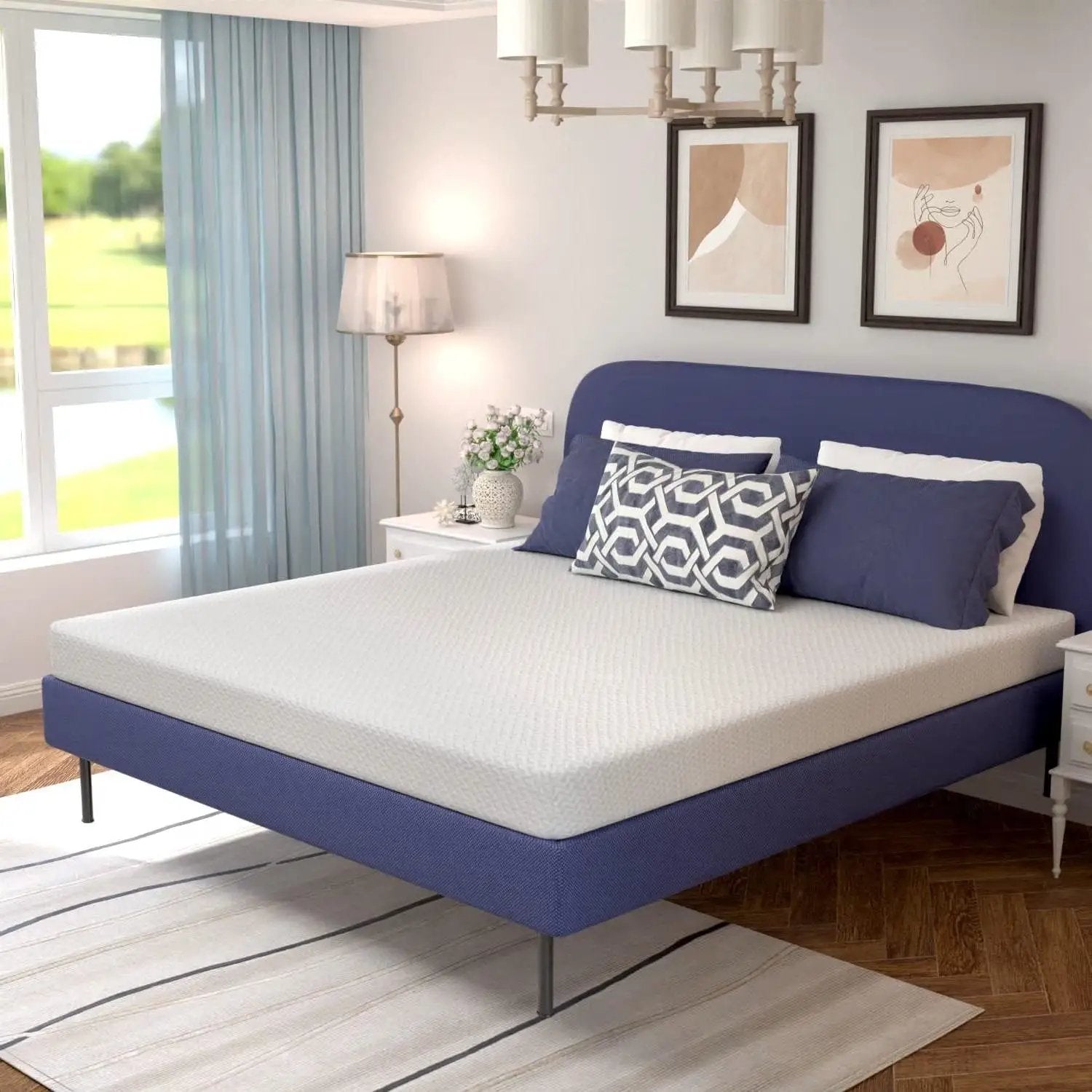 King size 6-inch Thick Medium Firm Cool Gel Memory Foam Mattress by HomePacific