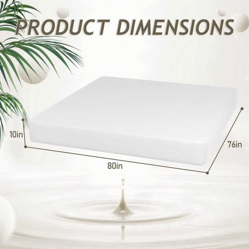 King size 10-inch Thick Medium Firm Cool Gel Memory Foam Mattress by HomePacific