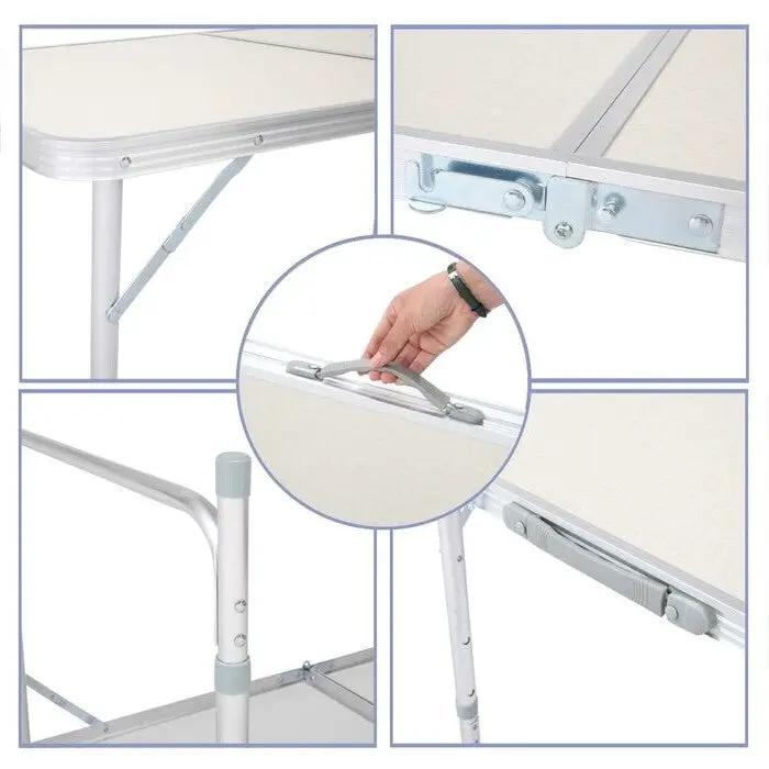 Multipurpose Indoor/Outdoor Lightweight Folding Table with Carry Handle by HomePacific