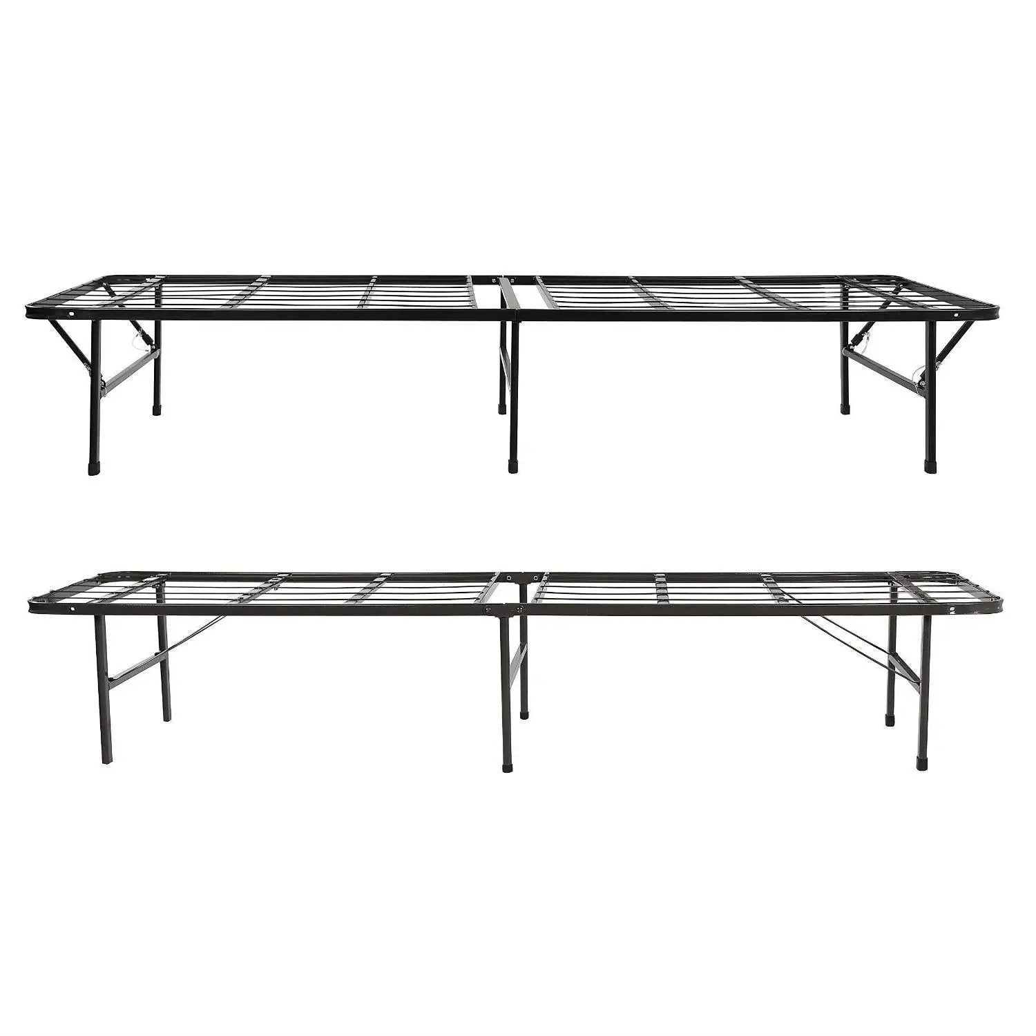 King size Black Metal Platform Bed Frame by HomePacific