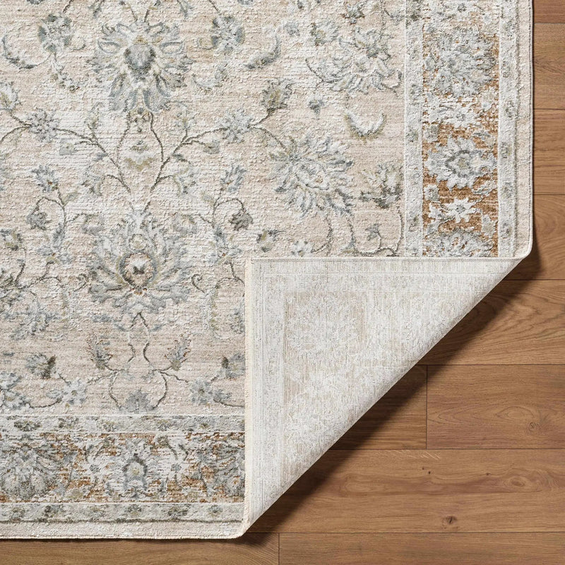 Kerem Cream Thick Luxe Damask Rug by Boutique Rugs