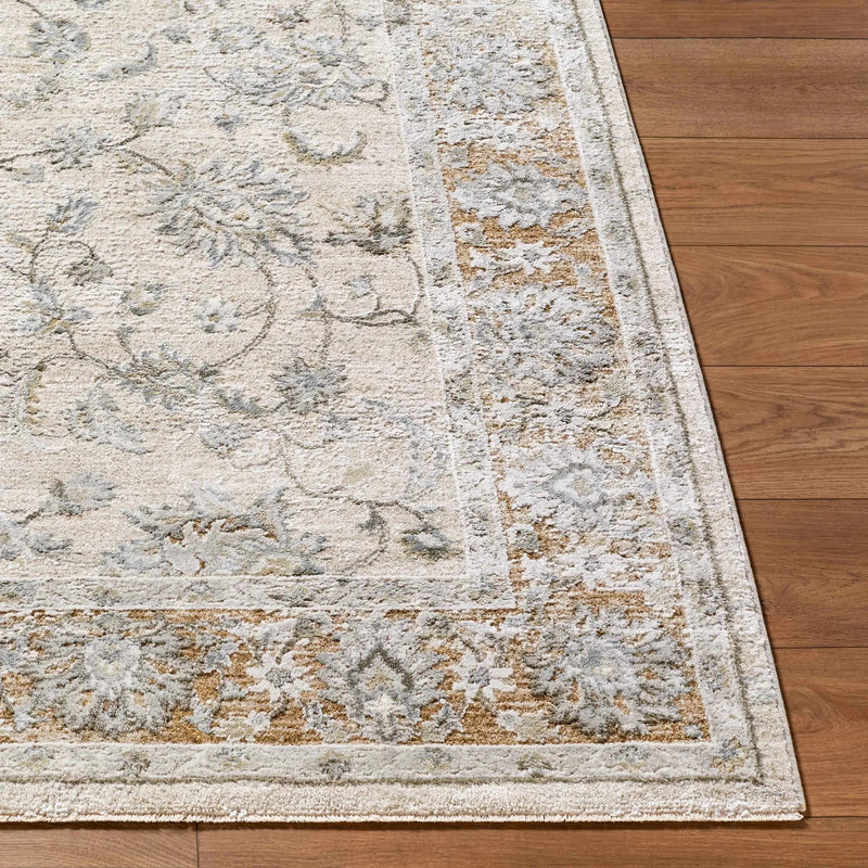 Kerem Cream Thick Luxe Damask Rug by Boutique Rugs