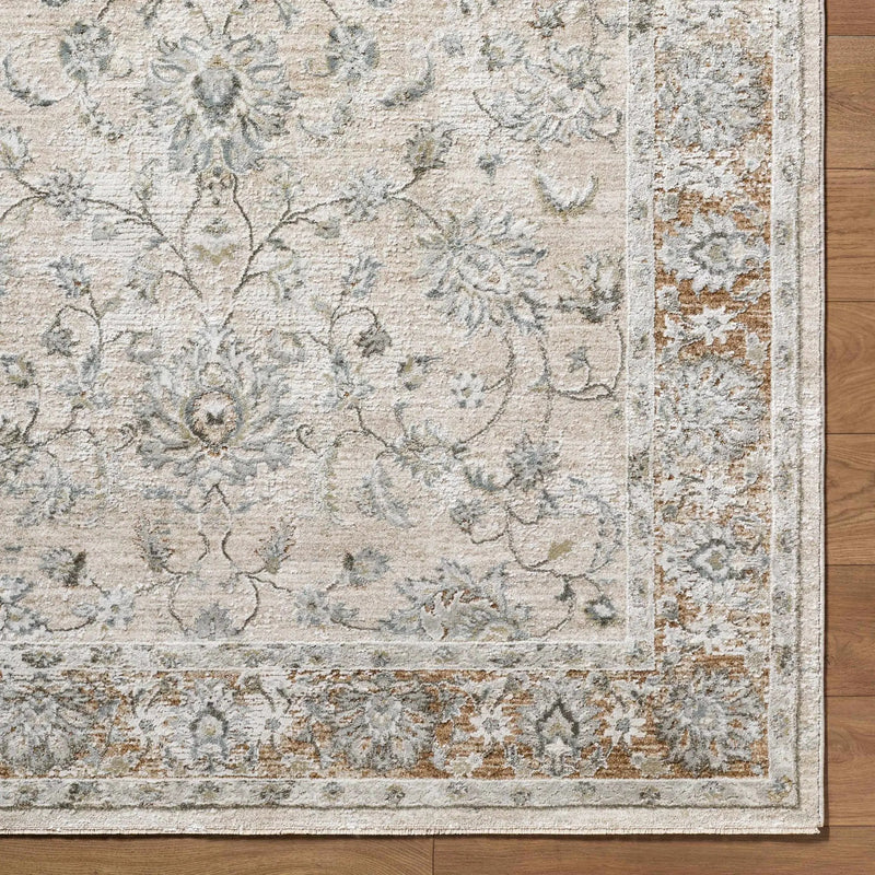 Kerem Cream Thick Luxe Damask Rug by Boutique Rugs