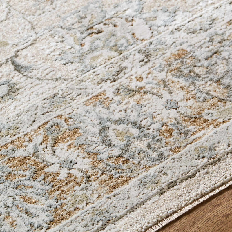 Kerem Cream Thick Luxe Damask Rug by Boutique Rugs