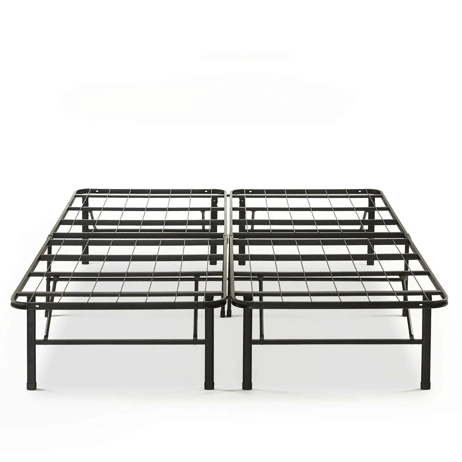King size Folding Sturdy Metal Platform Bed Frame with Storage Space by HomePacific