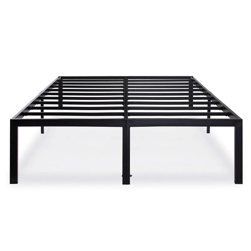 King size 18-inch High Rise Heavy Duty Metal Platform Bed Fame with Steel Slats by HomePacific