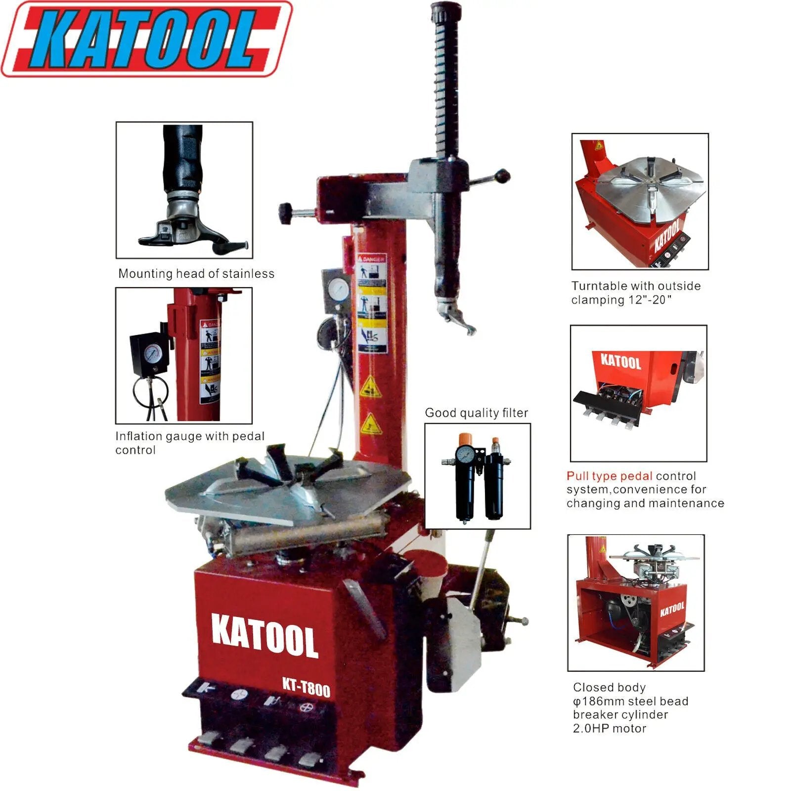 Katool KT-T800 Tire Changer & KT-B760 Wheel Balancer Combo by Chery Industrial
