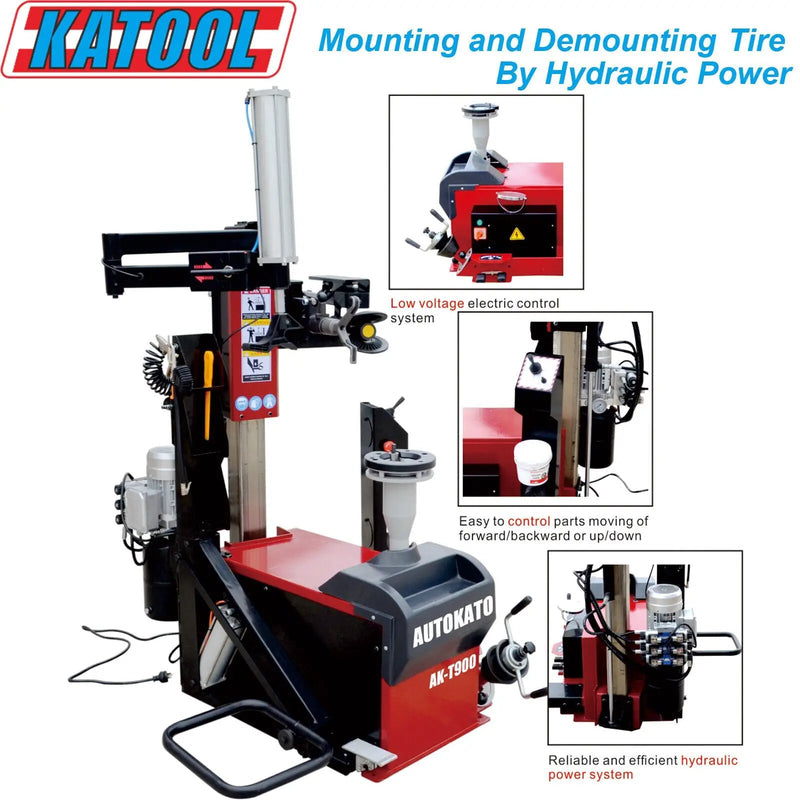 Katool KT-T900 Center Post Tire Changer with Wheel Lift by Chery Industrial