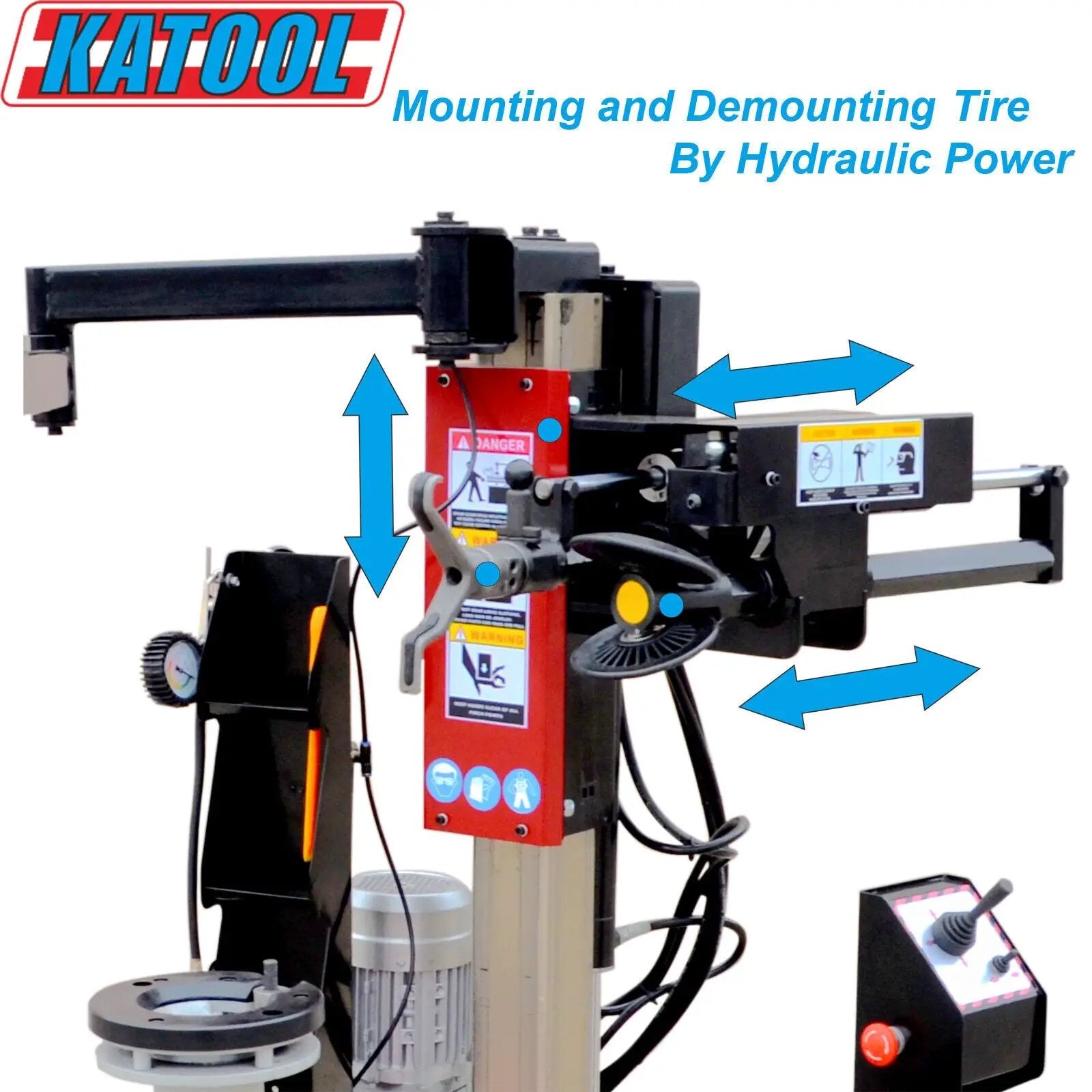 Katool KT-T900 Center Post Tire Changer with Wheel Lift by Chery Industrial