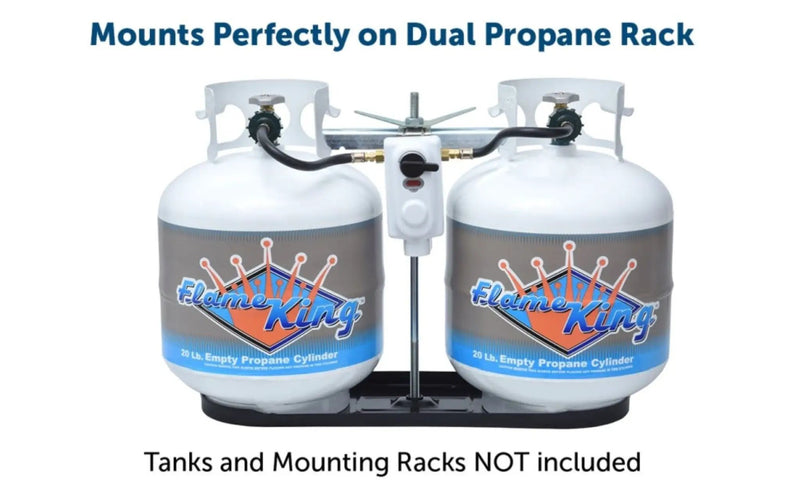 Flame King 2-Stage Auto Changeover LP Propane Gas Regulator with Two 18-inch Pigtails for RVs, Vans, Trailers by Flame King Products