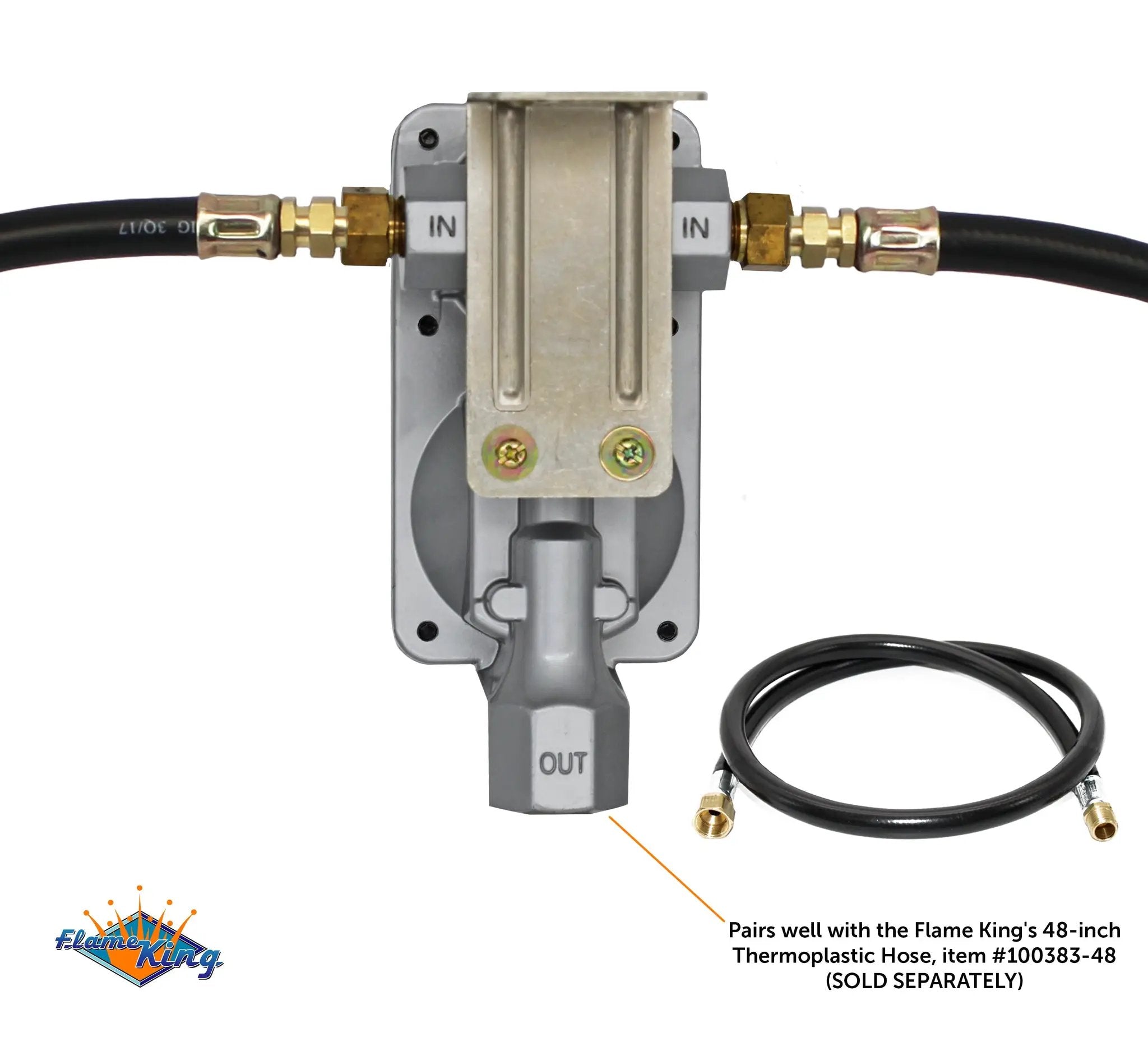 Flame King 2-Stage Auto Changeover LP Propane Gas Regulator with Two 18-inch Pigtails for RVs, Vans, Trailers by Flame King Products