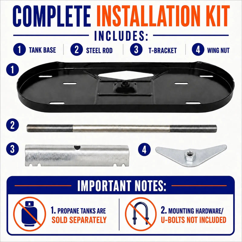 Flame King 20lb Rack for Dual Propane Tank RVs & Trailers by Flame King Products