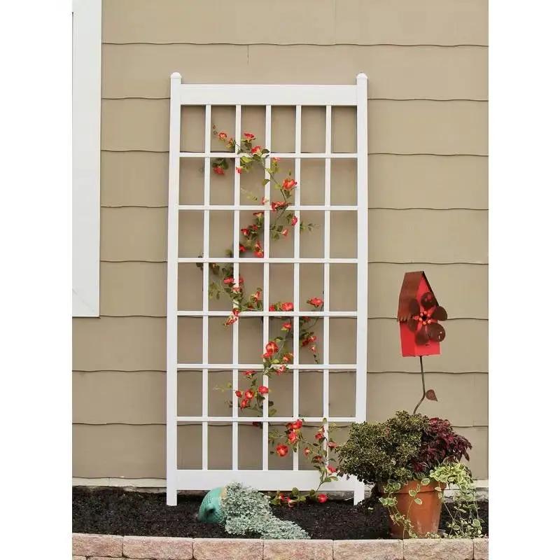 Outdoor 85-inch x 38-inch White PVC Vinyl Lattice Garden Trellis by HomePacific