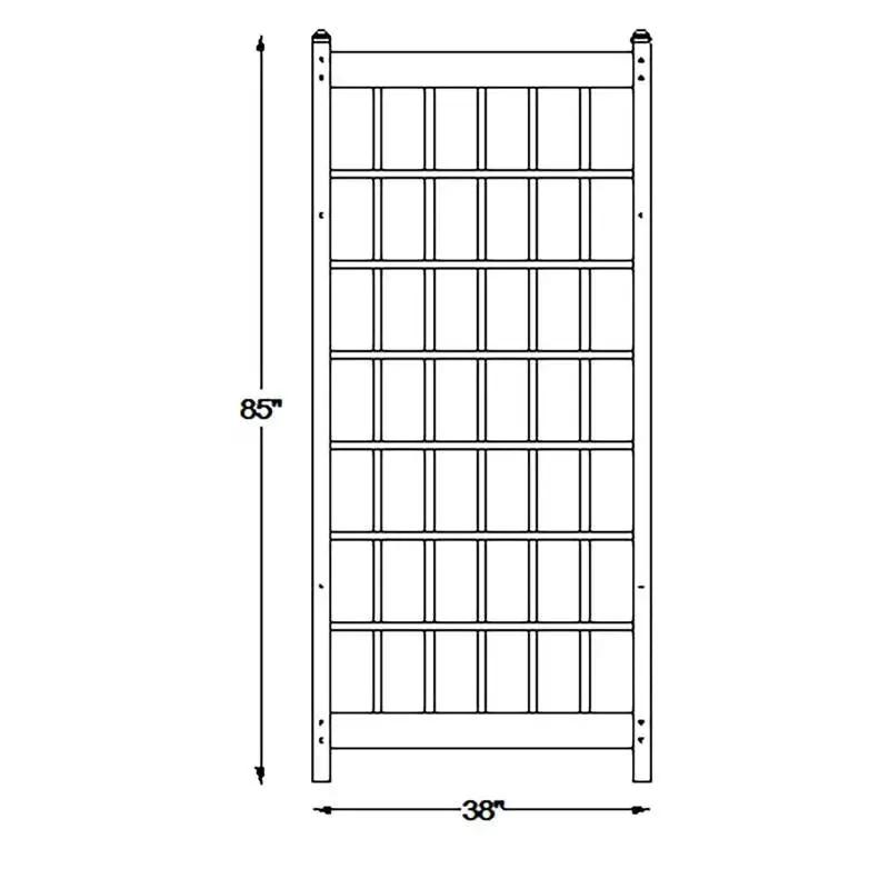 Outdoor 85-inch x 38-inch White PVC Vinyl Lattice Garden Trellis by HomePacific