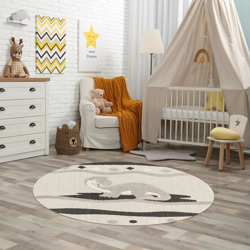 Kids Dinosaur Animal Print Nursery Outdoor Area Rug - Clearance by Boutique Rugs