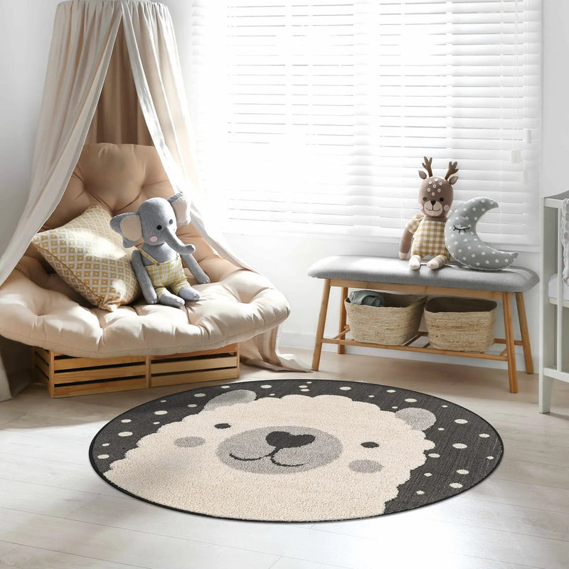 Kids Llama Animal Print Nursery Outdoor Area Rug - Clearance by Boutique Rugs