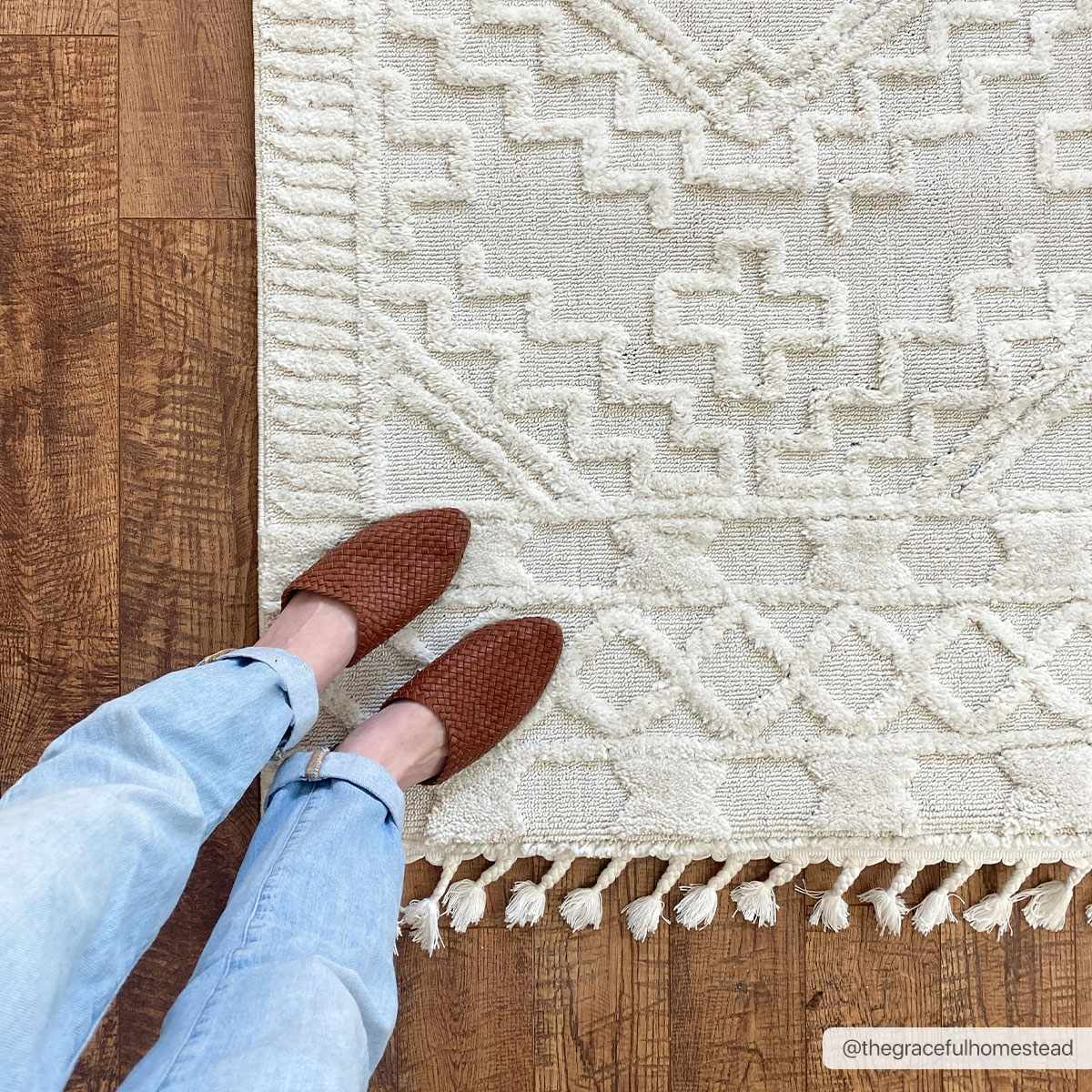 Kalkan High/Low Pile Rug with Tassels - Clearance, photo 5 of 17